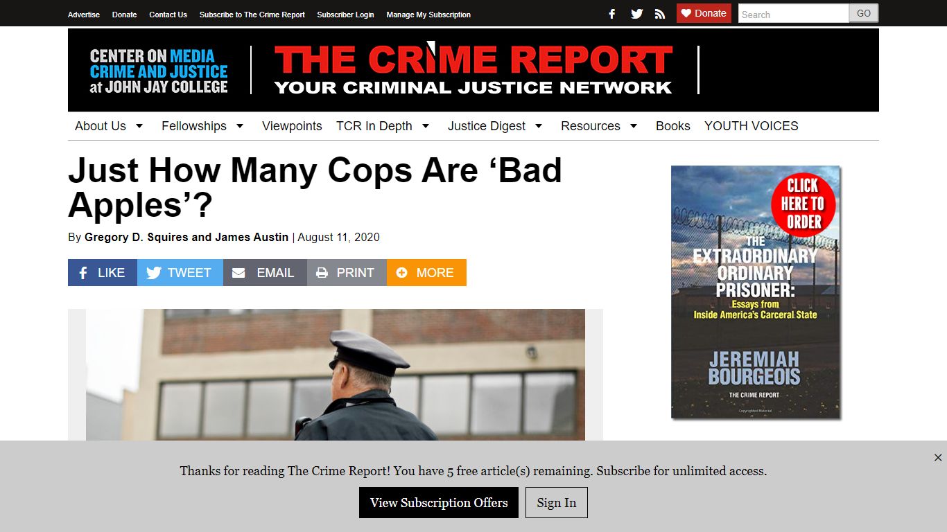 Just How Many Cops Are ‘Bad Apples’? - The Crime Report